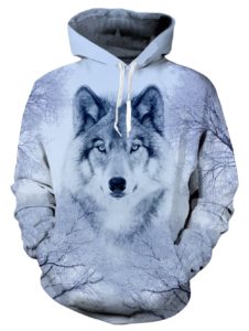 Big Face Wolf 3D Grapic Hoodie